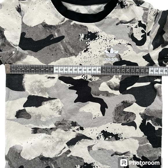 SOLD - Adidas All-Over Camouflage Graphic Originals Logo T-Shirt 'Camo' Size 6 - Picture 4 of 9